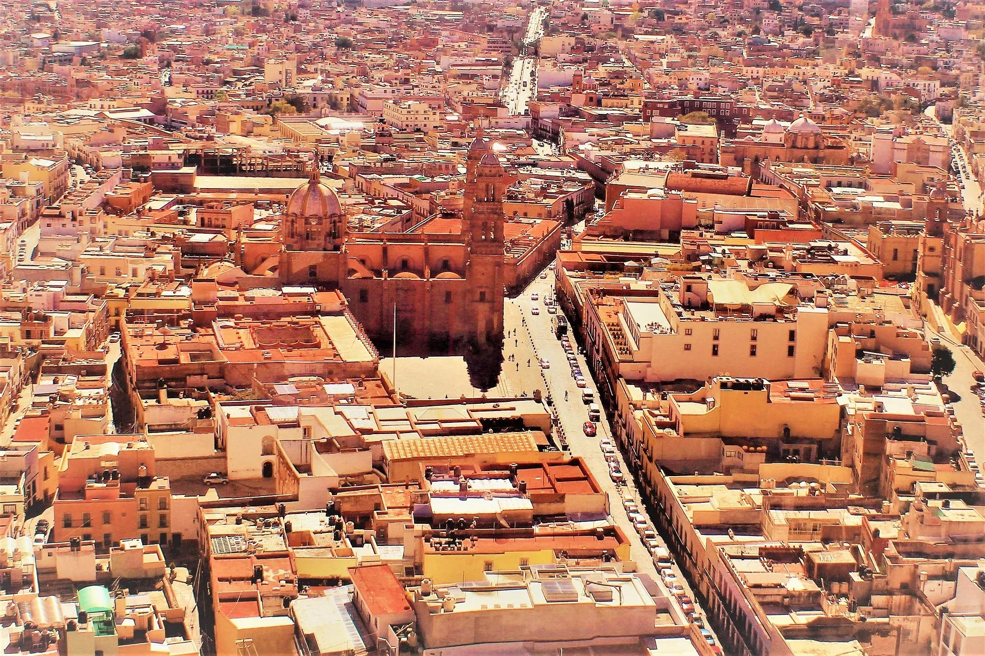 Arquitectura de cantera rosa en el centro histórico de Zacatecas