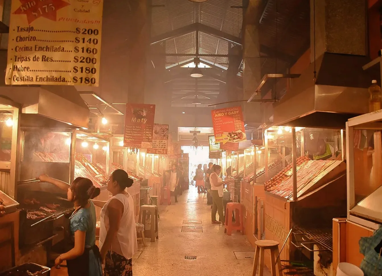 Mercados gastronómicos: Pasillo de Humo y tejate