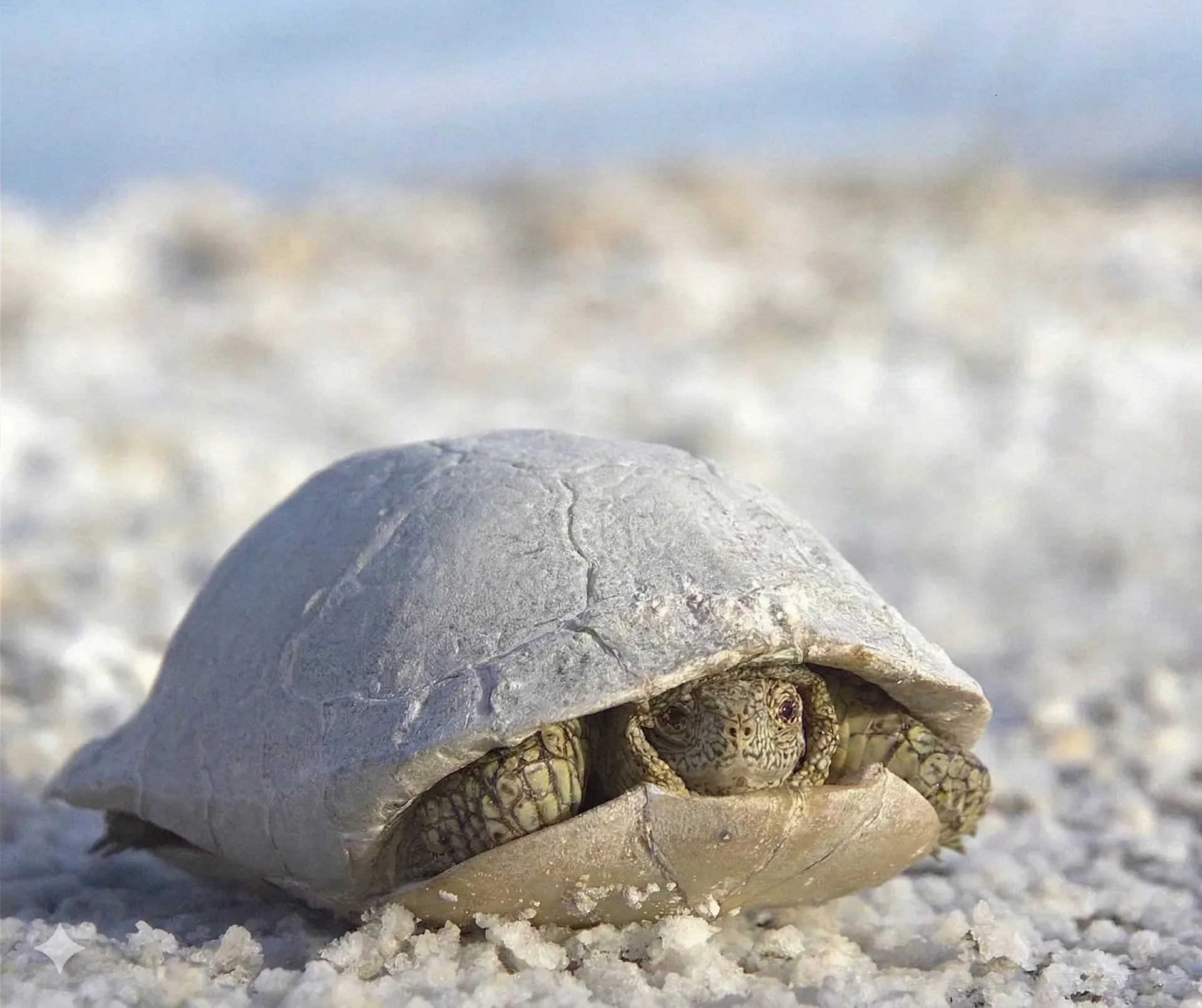 Tortuga de bisagra de Coahuila en el entorno de pozas y humedales de Cuatro Ciénegas